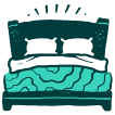 Icon of a bed